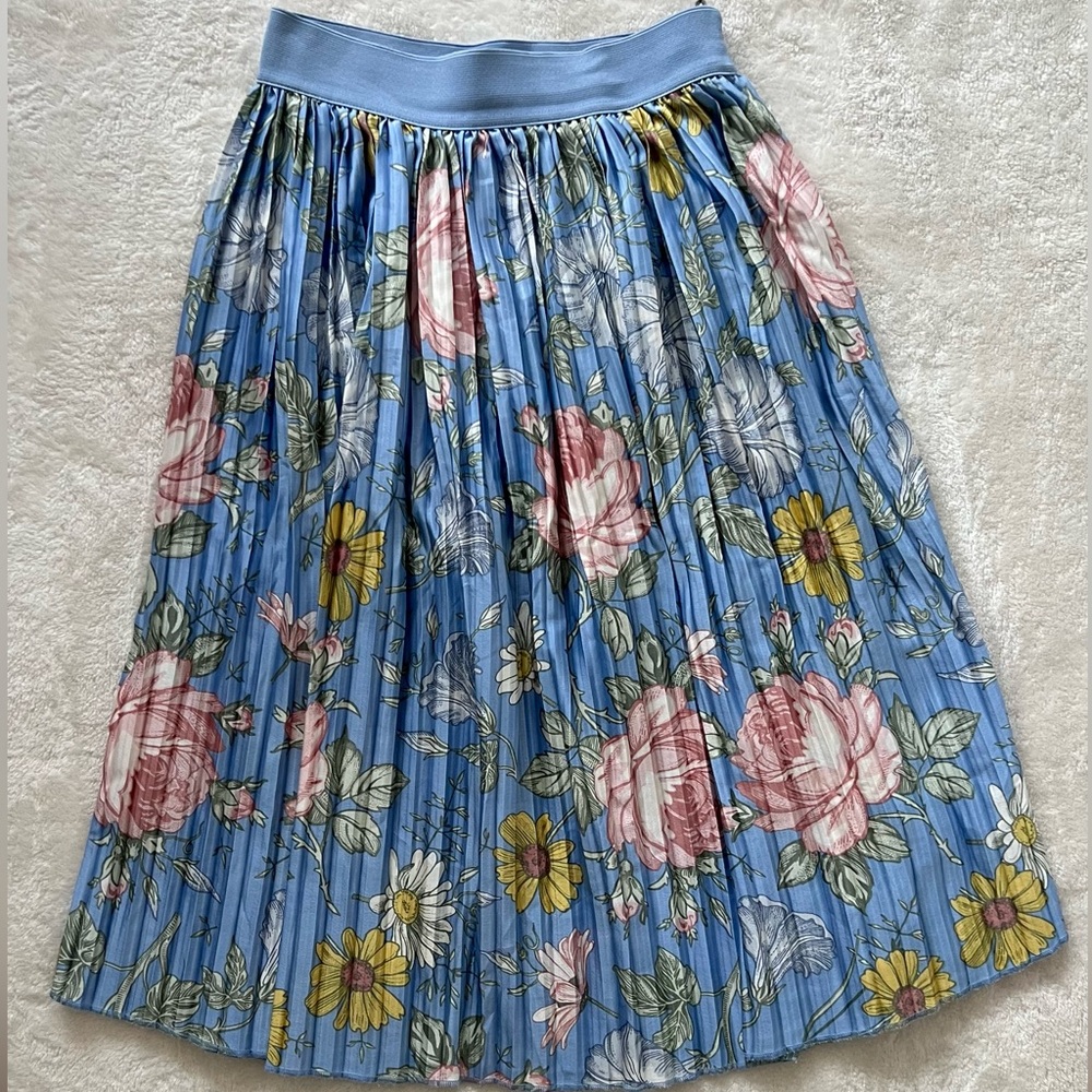 Blue Floral Midi Skirt from LulaRoe